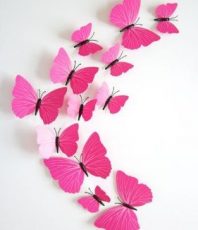 3D Vlinders Roze