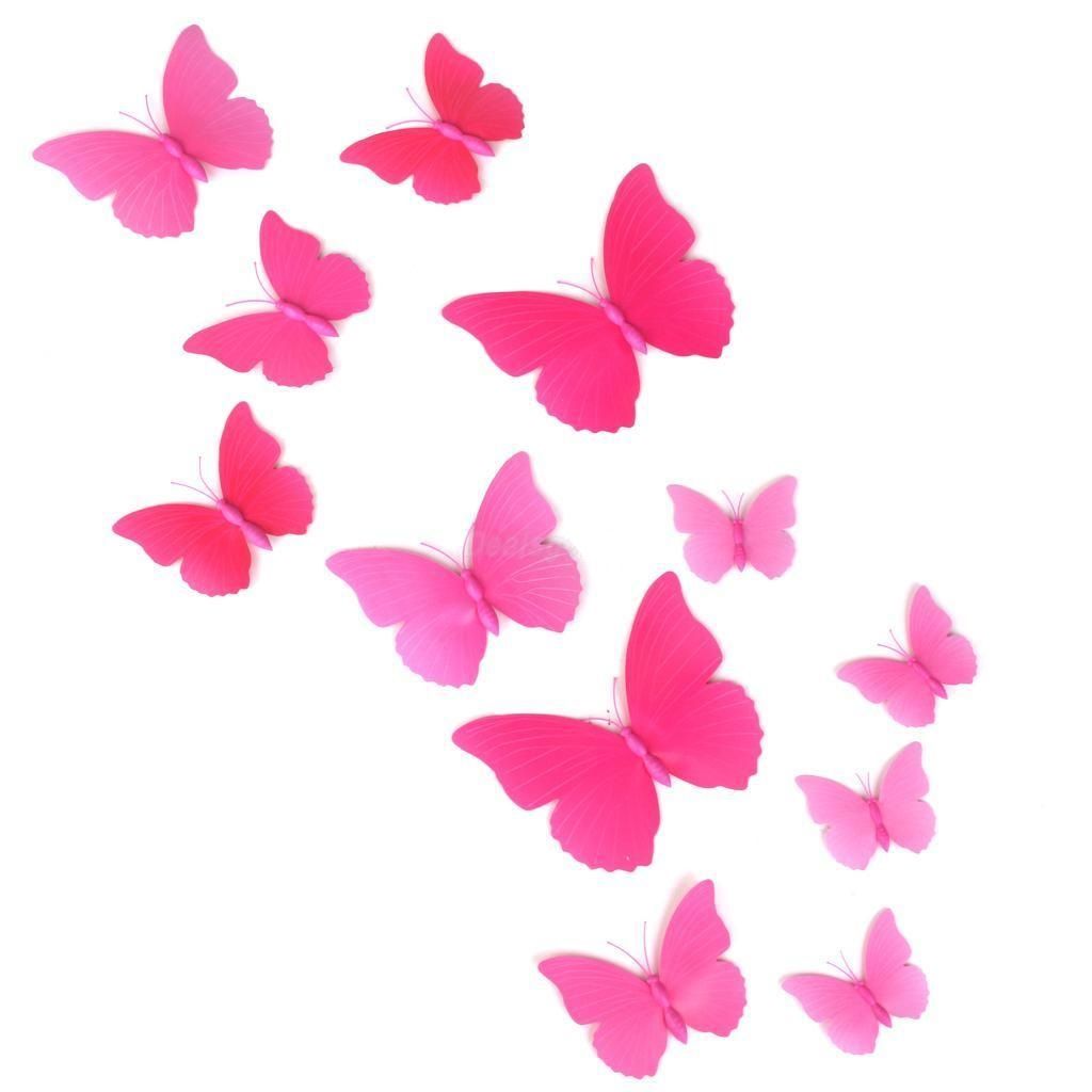 Vlinders 3D Roze