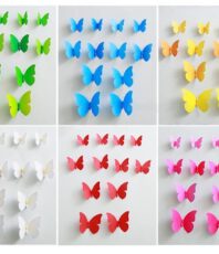Vlinders 3D Kleuren Set