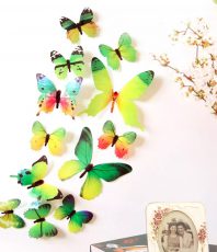 3D Vlinder Stickers Groen